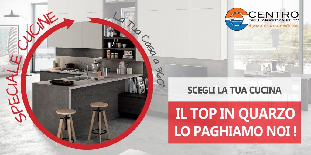 scegli la tua cucina e il top in quarzo lo paghiamo noi