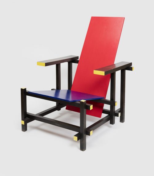 sedia rosso blu rietveld storia centro dell'arredamento ligure