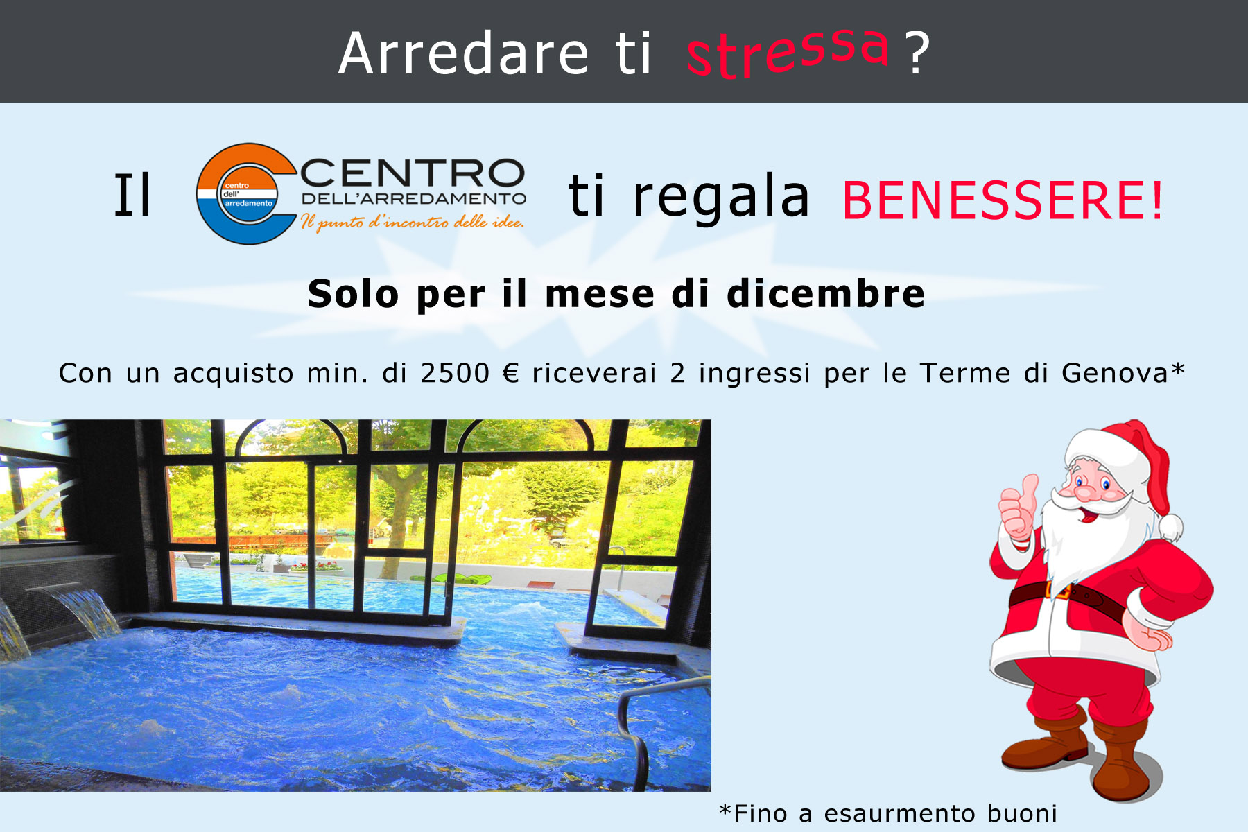 promozione natale benessere al centro dell'arredamento ligure